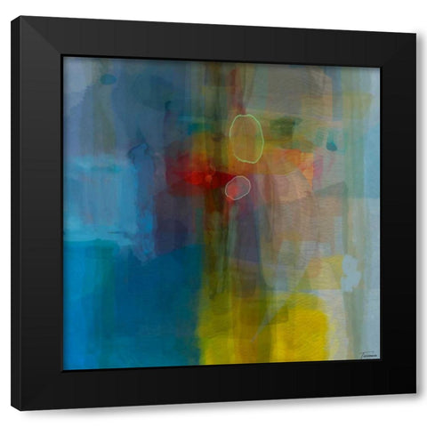 Galactic II Black Modern Wood Framed Art Print with Double Matting by Tienhaara, Michael
