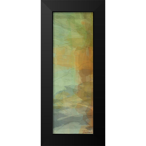 Passages Tryptic Left Black Modern Wood Framed Art Print by Tienhaara, Michael