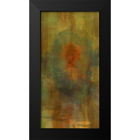 Passages Tryptic Center Black Modern Wood Framed Art Print by Tienhaara, Michael