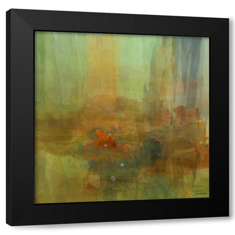Patterns I Black Modern Wood Framed Art Print by Tienhaara, Michael