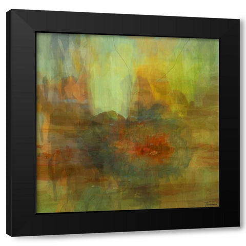 Patterns II Black Modern Wood Framed Art Print by Tienhaara, Michael