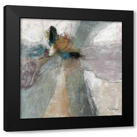 Placidity I Black Modern Wood Framed Art Print with Double Matting by Tienhaara, Michael