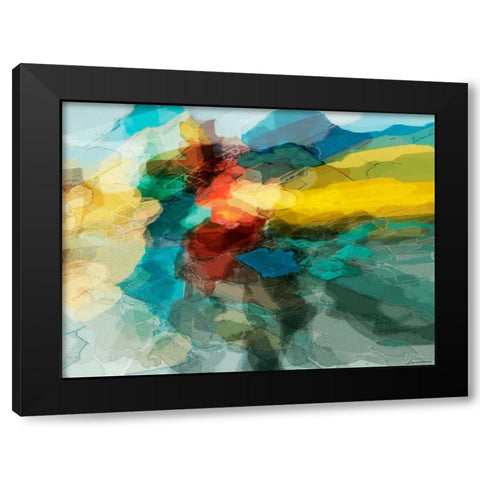 Shapes I Black Modern Wood Framed Art Print by Tienhaara, Michael