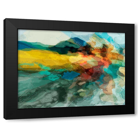 Shapes II Black Modern Wood Framed Art Print with Double Matting by Tienhaara, Michael