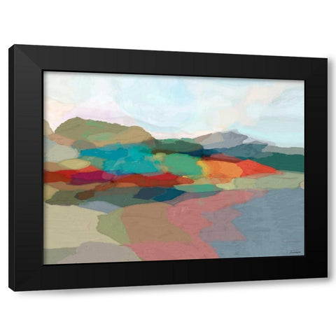 Strata I Black Modern Wood Framed Art Print with Double Matting by Tienhaara, Michael