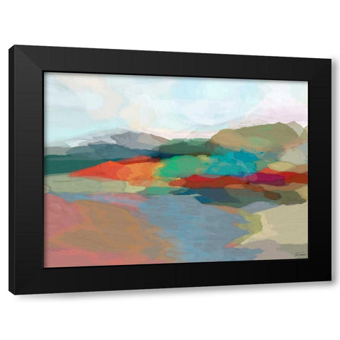 Strata II Black Modern Wood Framed Art Print by Tienhaara, Michael