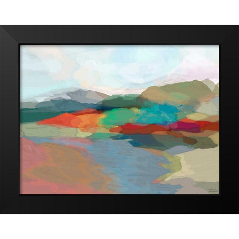 Strata II Black Modern Wood Framed Art Print by Tienhaara, Michael