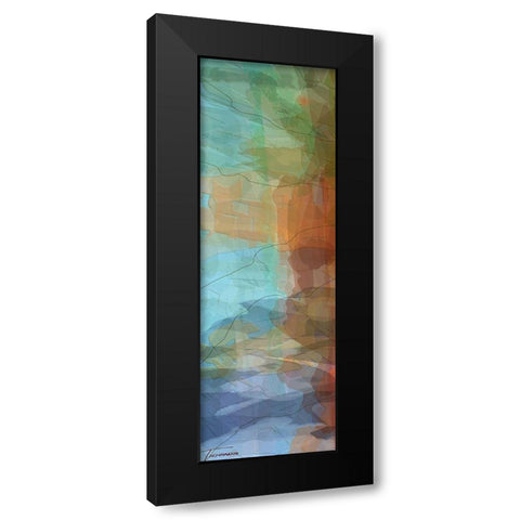 Tryptic Visions Left Black Modern Wood Framed Art Print by Tienhaara, Michael