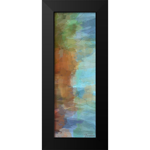 Tryptic Visions Right Black Modern Wood Framed Art Print by Tienhaara, Michael