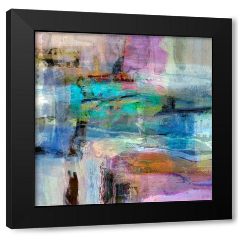Chroma II Black Modern Wood Framed Art Print with Double Matting by Tienhaara, Michael
