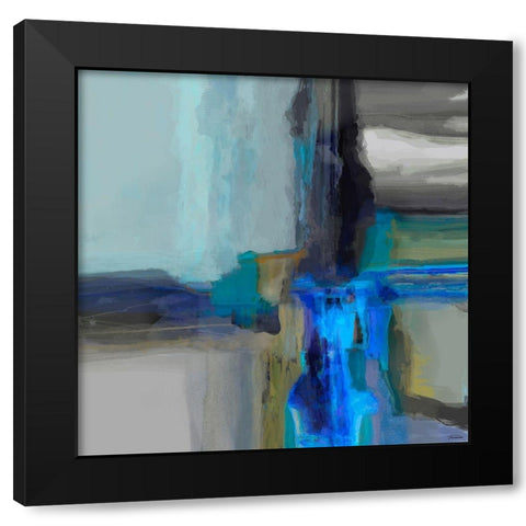 Extraction II Black Modern Wood Framed Art Print with Double Matting by Tienhaara, Michael