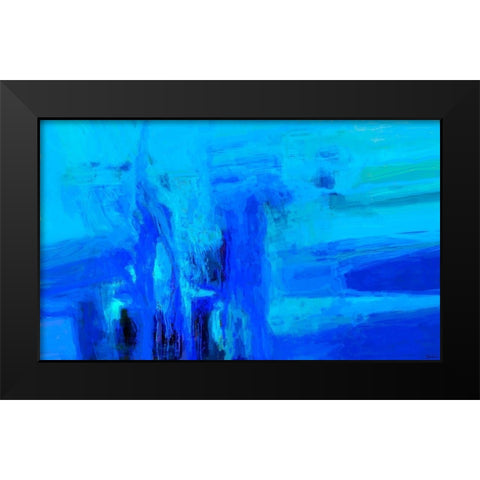 Mood Shift V Black Modern Wood Framed Art Print by Tienhaara, Michael