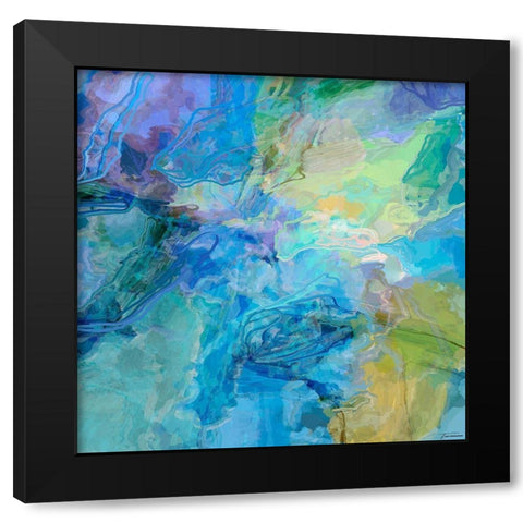 Random II Black Modern Wood Framed Art Print by Tienhaara, Michael