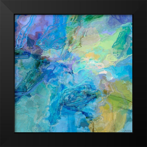 Random II Black Modern Wood Framed Art Print by Tienhaara, Michael