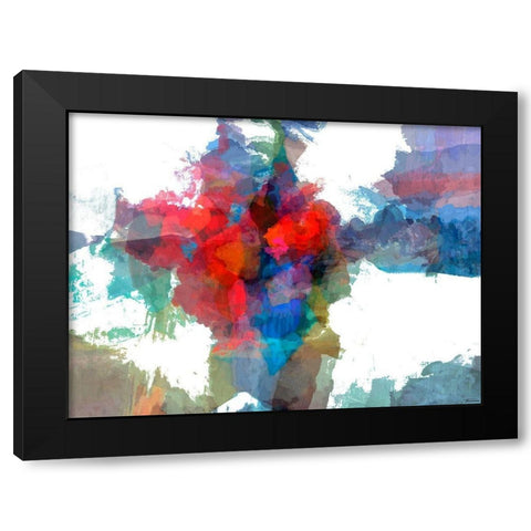 Spatial III Black Modern Wood Framed Art Print with Double Matting by Tienhaara, Michael