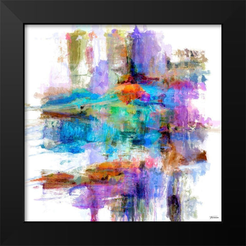 Splash IV Black Modern Wood Framed Art Print by Tienhaara, Michael