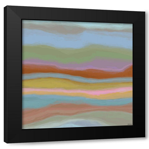 Contours I Black Modern Wood Framed Art Print by Tienhaara, Michael