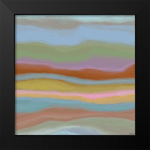 Contours I Black Modern Wood Framed Art Print by Tienhaara, Michael