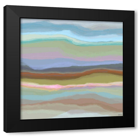 Contours II Black Modern Wood Framed Art Print with Double Matting by Tienhaara, Michael