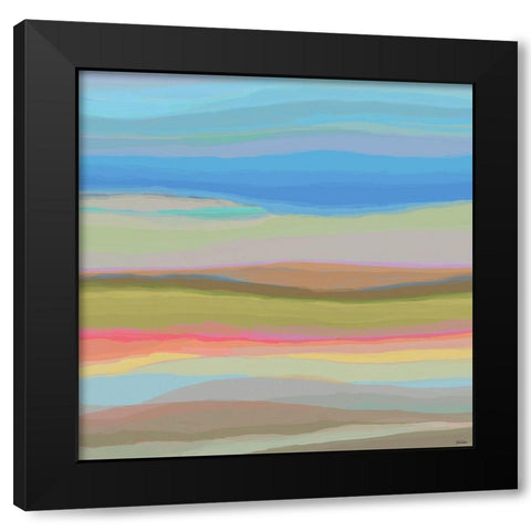 Contours III Black Modern Wood Framed Art Print by Tienhaara, Michael