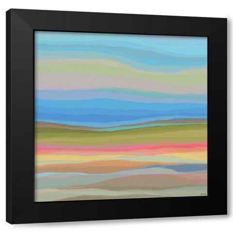 Contours IV Black Modern Wood Framed Art Print with Double Matting by Tienhaara, Michael