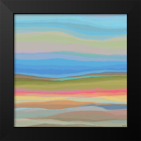 Contours IV Black Modern Wood Framed Art Print by Tienhaara, Michael