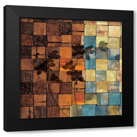 Segments II Black Modern Wood Framed Art Print with Double Matting by Wells, Marcia