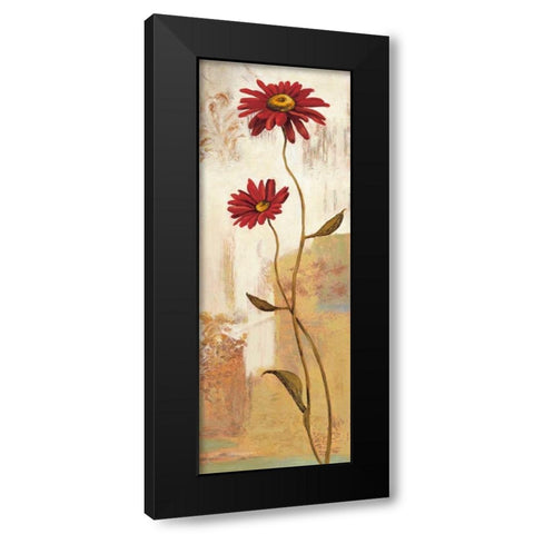 Panneau marguerite Black Modern Wood Framed Art Print with Double Matting by Besson, Nathalie