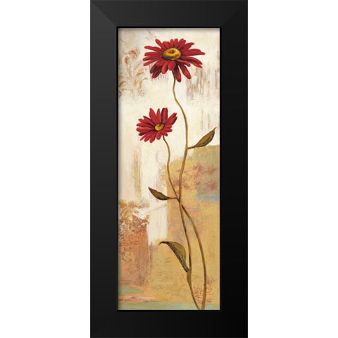 Panneau marguerite Black Modern Wood Framed Art Print by Besson, Nathalie