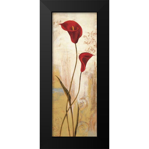 Panneau calla Black Modern Wood Framed Art Print by Besson, Nathalie