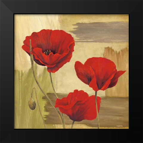 Panneau Printemps I Black Modern Wood Framed Art Print by Besson, Nathalie