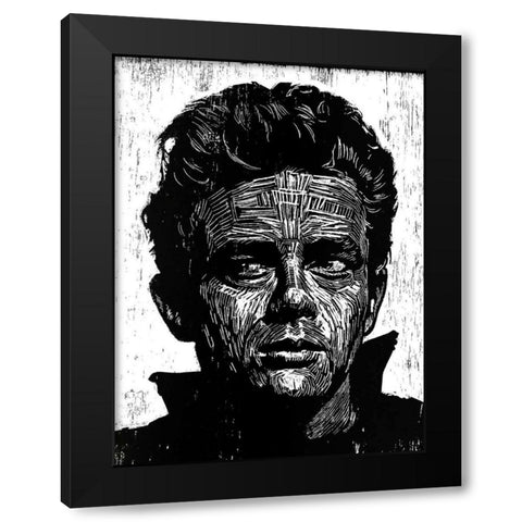 James Dean Black Modern Wood Framed Art Print by Shigley, Neil