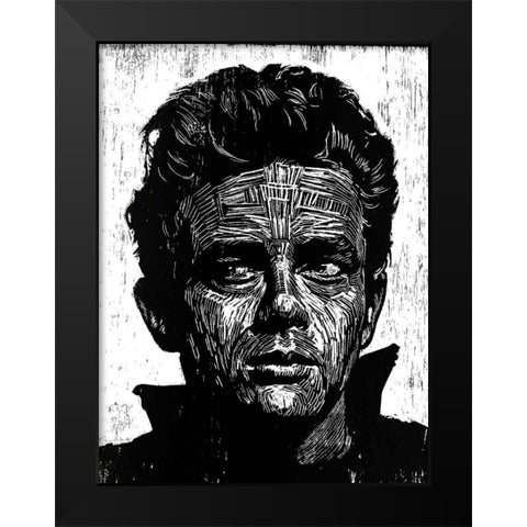 James Dean Black Modern Wood Framed Art Print by Shigley, Neil