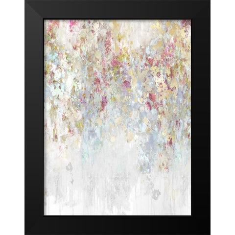 Cascade Magenta and Aqua Black Modern Wood Framed Art Print by Robbins, Nikki