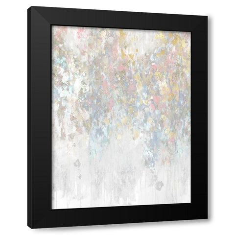 Cascade Pink Black Modern Wood Framed Art Print by Robbins, Nikki