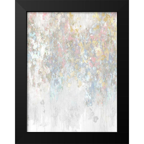 Cascade Pink Black Modern Wood Framed Art Print by Robbins, Nikki