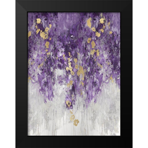 Cascading Purple Black Modern Wood Framed Art Print by Robbins, Nikki