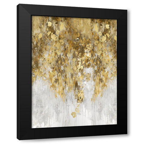 Cascade Amber and Gold Black Modern Wood Framed Art Print with Double Matting by Robbins, Nikki
