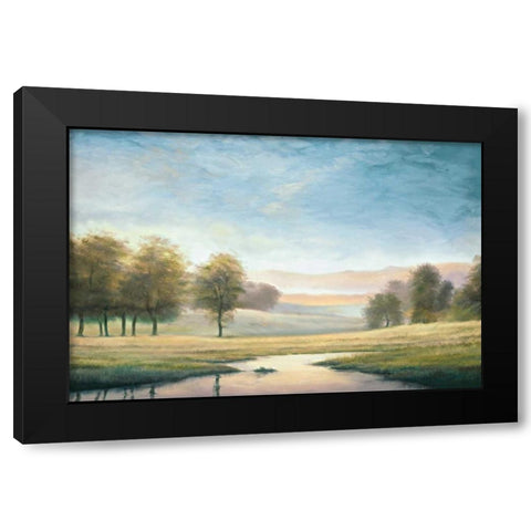 Morning Reflection II Black Modern Wood Framed Art Print with Double Matting by Thomas, Neil