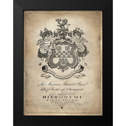 Heraldry I Black Modern Wood Framed Art Print by Jeffries, Oliver