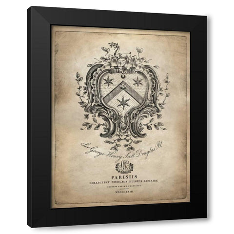 Heraldry IV Black Modern Wood Framed Art Print by Jeffries, Oliver