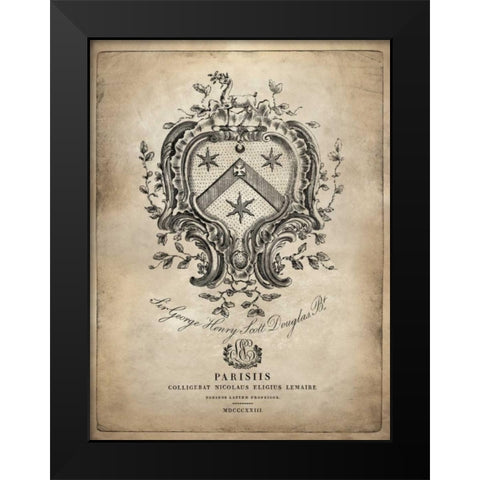 Heraldry IV Black Modern Wood Framed Art Print by Jeffries, Oliver