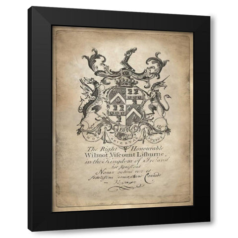 Heraldry II Black Modern Wood Framed Art Print with Double Matting by Jeffries, Oliver