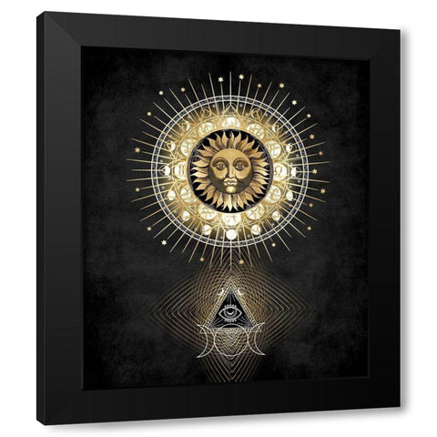 Radiant Sun II Black Modern Wood Framed Art Print by Jeffries, Oliver