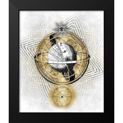 Zodiac Sphere II Black Modern Wood Framed Art Print by Jeffries, Oliver