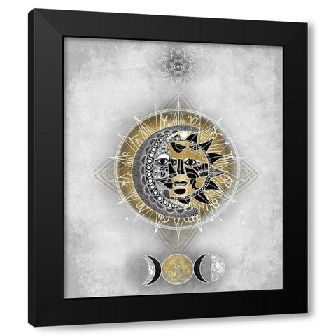 Moon and Sun I Black Modern Wood Framed Art Print by Jeffries, Oliver