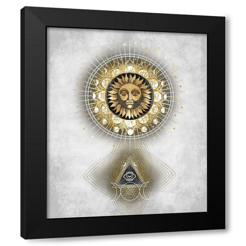 Radiant Sun I Black Modern Wood Framed Art Print by Jeffries, Oliver
