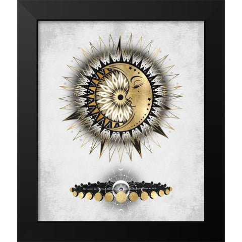 Meditative Moon I Black Modern Wood Framed Art Print by Jeffries, Oliver