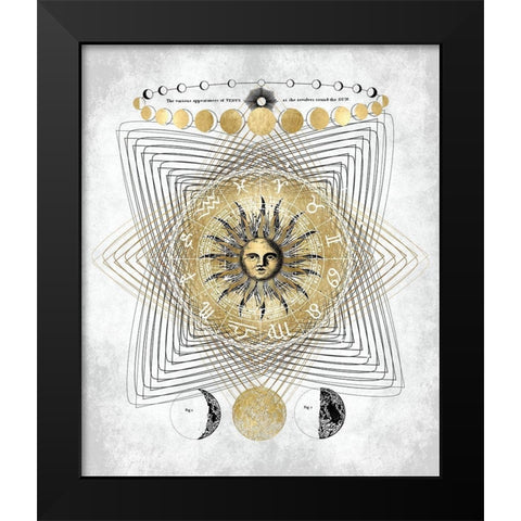 Zodiac Sun I Black Modern Wood Framed Art Print by Jeffries, Oliver