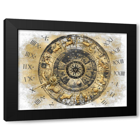 Zodiac Calendar I Black Modern Wood Framed Art Print by Jeffries, Oliver